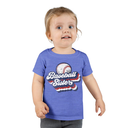 Retro Baseball Sister Toddler T-shirt