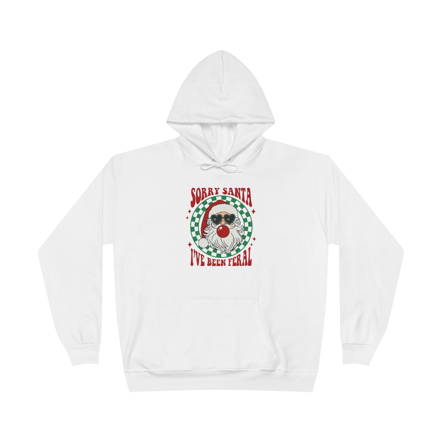 Sorry Santa I've Been Feral Unisex EcoSmart® Pullover Hoodie Sweatshirt