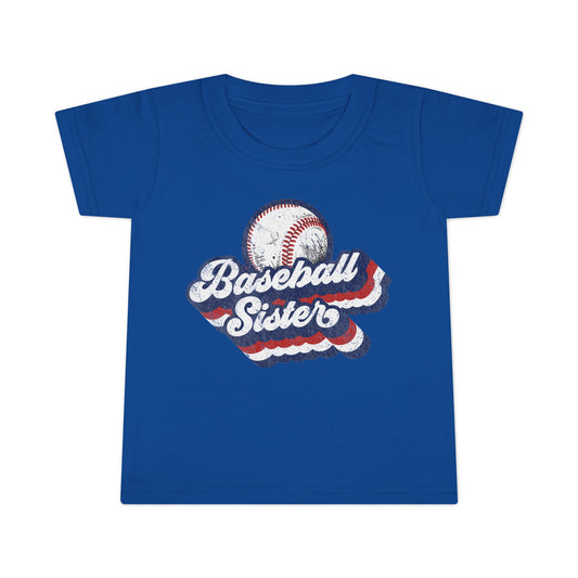 Retro Baseball Sister Toddler T-shirt