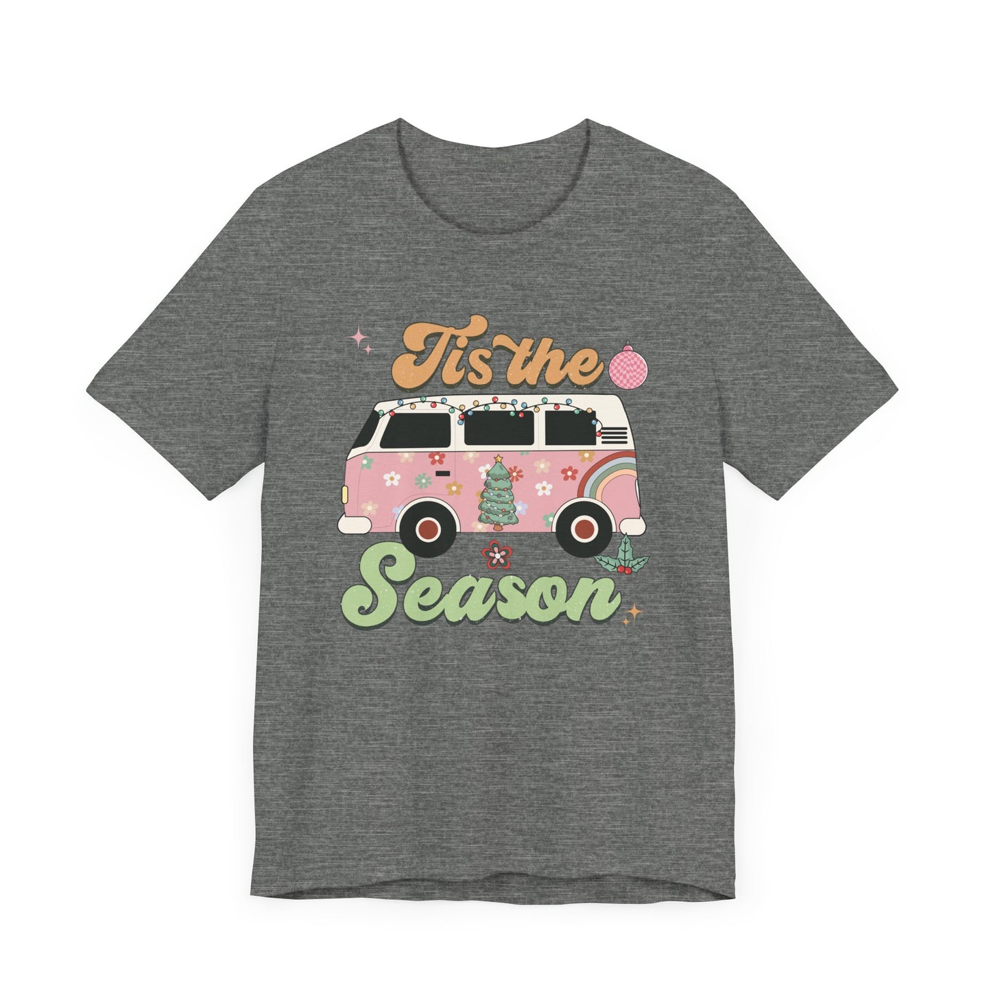 Tis the Season Retro Christmas Short Sleeve Tee