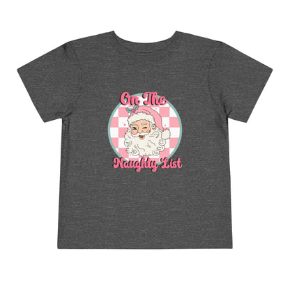 Retro On The Naughty List Christmas Toddler's Fine Jersey Tee