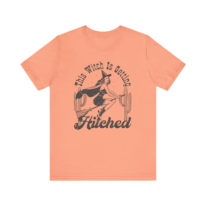 Retro Vibe This Witch is getting hitched Short Sleeve Tee