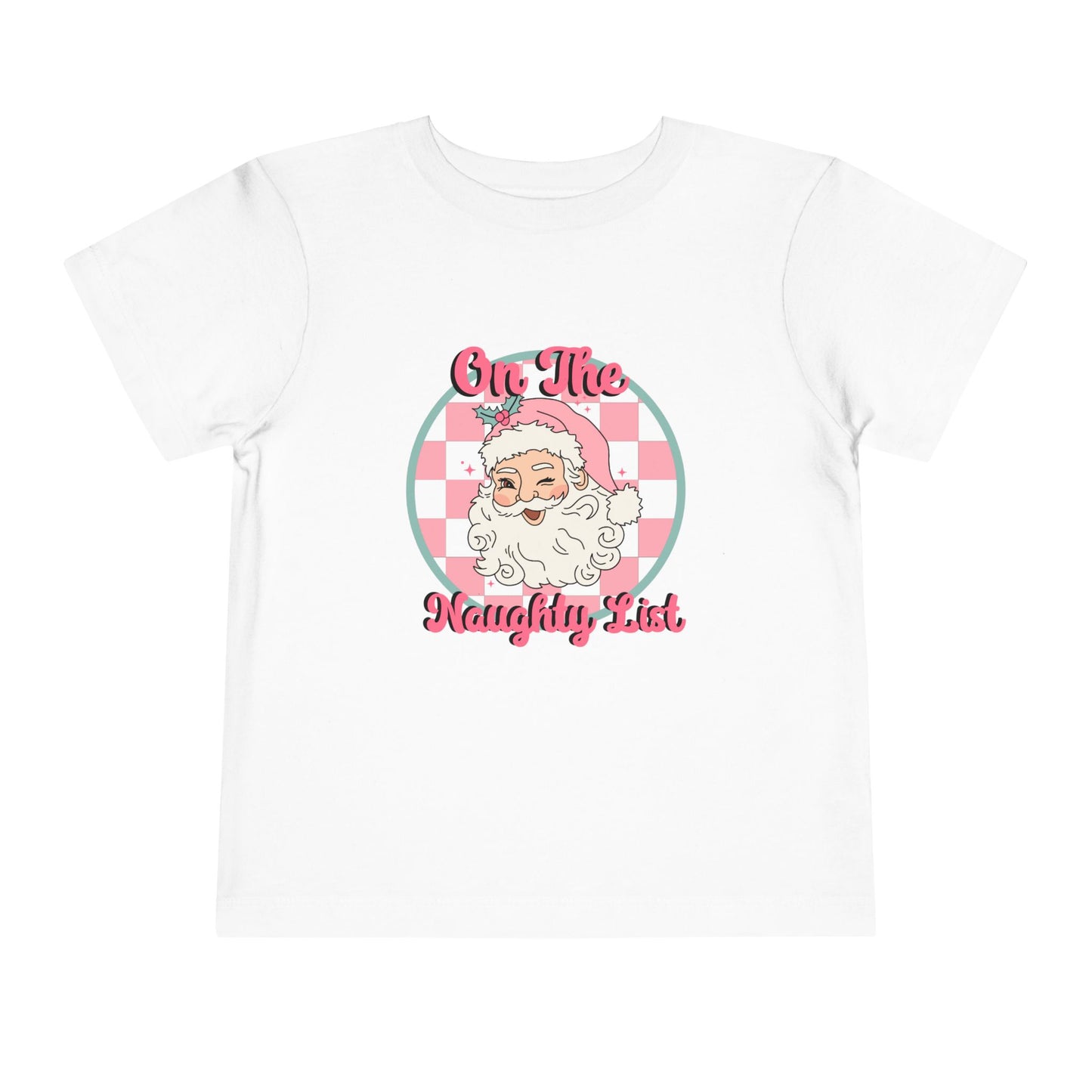 Retro On The Naughty List Christmas Toddler's Fine Jersey Tee