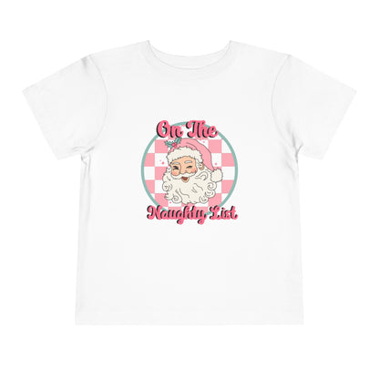 Retro On The Naughty List Christmas Toddler's Fine Jersey Tee