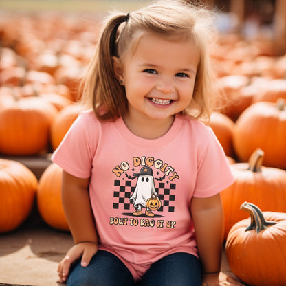 No Diggity bout to bag it up Halloween Toddler Tee