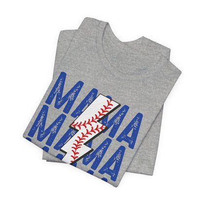 Mama Baseball Bolt Short Sleeve Tee