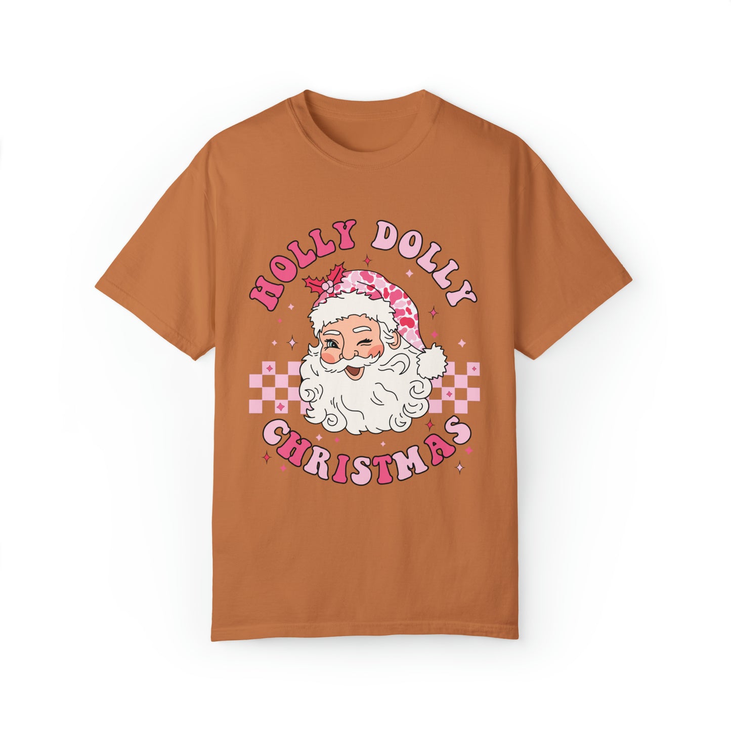 Holly Dolly Christmas Comfort Colors Short Sleeve Tee