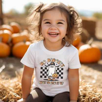 No Diggity bout to bag it up Halloween Toddler Tee
