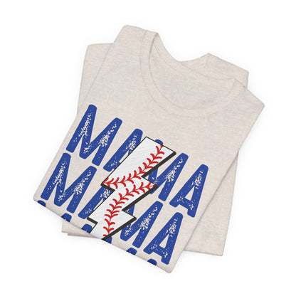 Mama Baseball Bolt Short Sleeve Tee