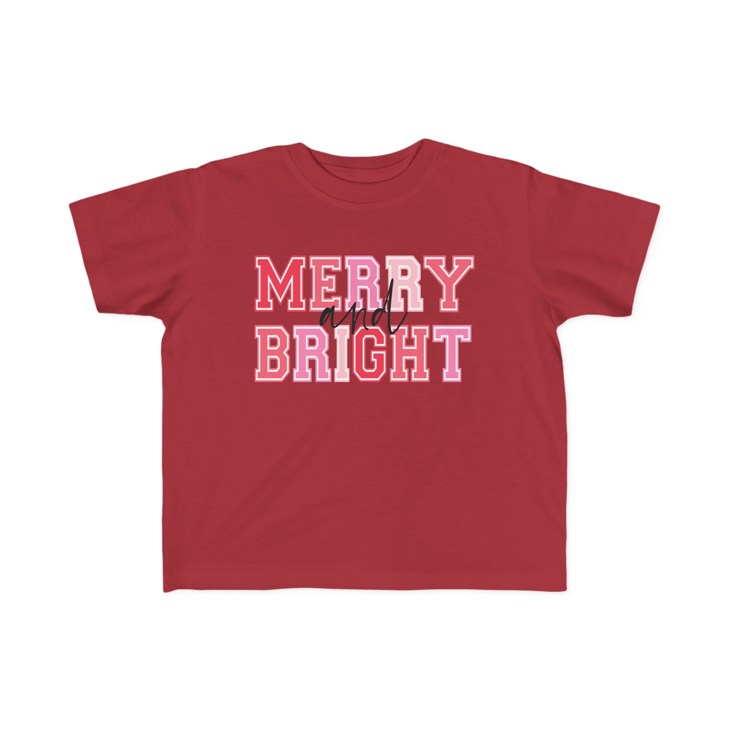 Merry and Bright Christmas Toddler's Fine Jersey Tee
