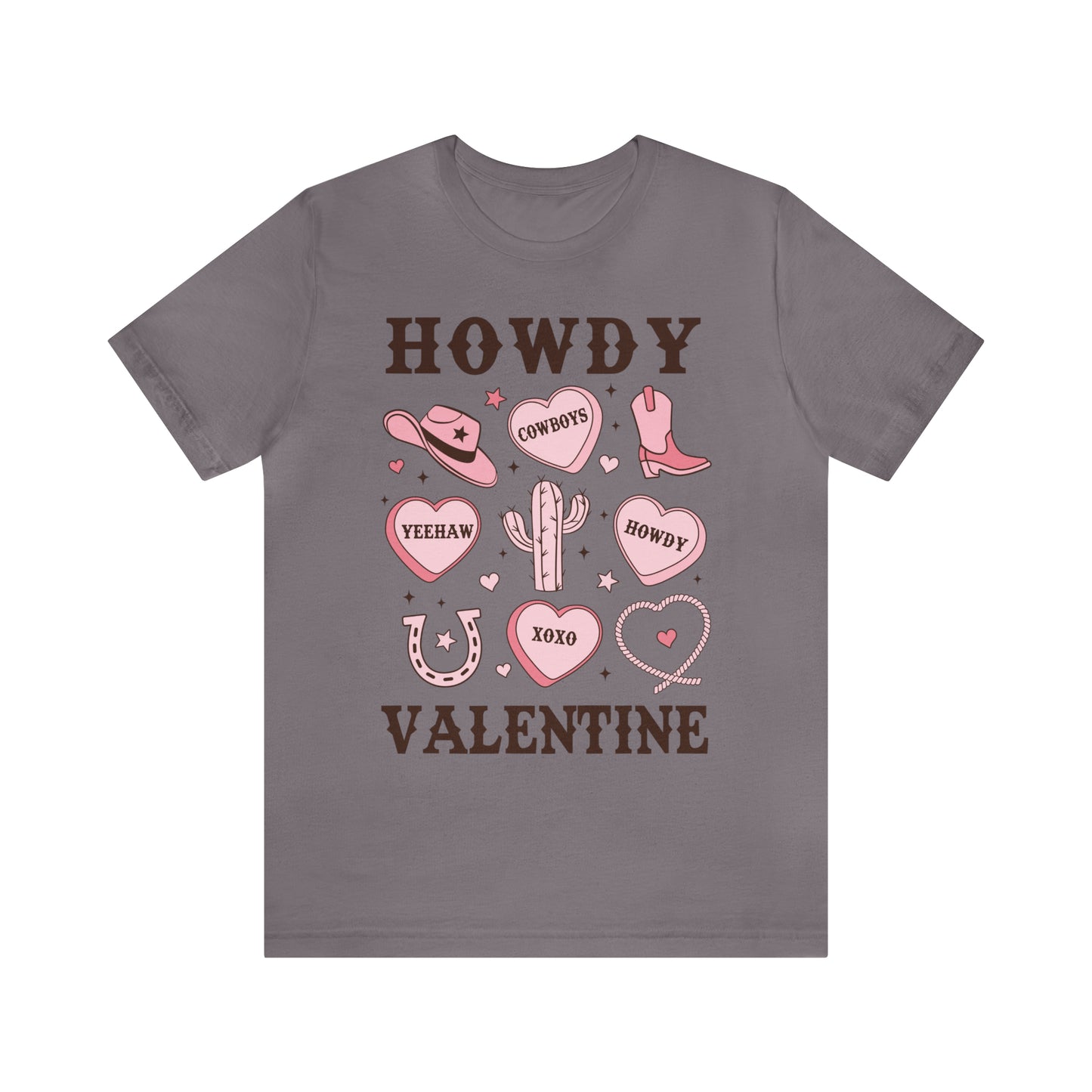 Howdy Valentine Western Candy Heart Short Sleeve Tee