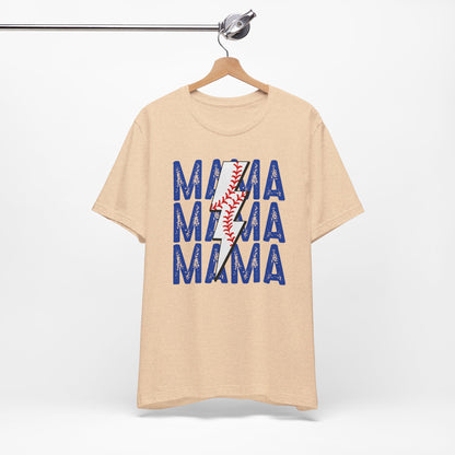 Mama Baseball Bolt Short Sleeve Tee