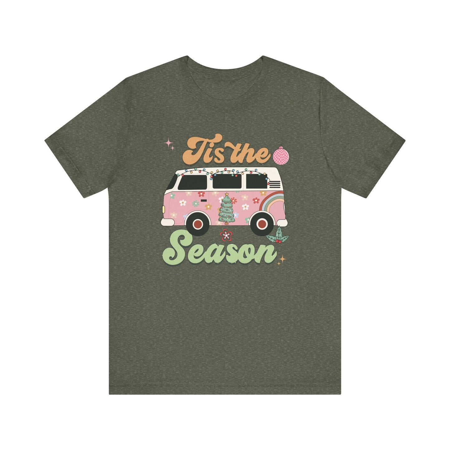 Tis the Season Retro Christmas Short Sleeve Tee