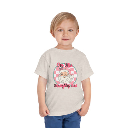 Retro On The Naughty List Christmas Toddler's Fine Jersey Tee