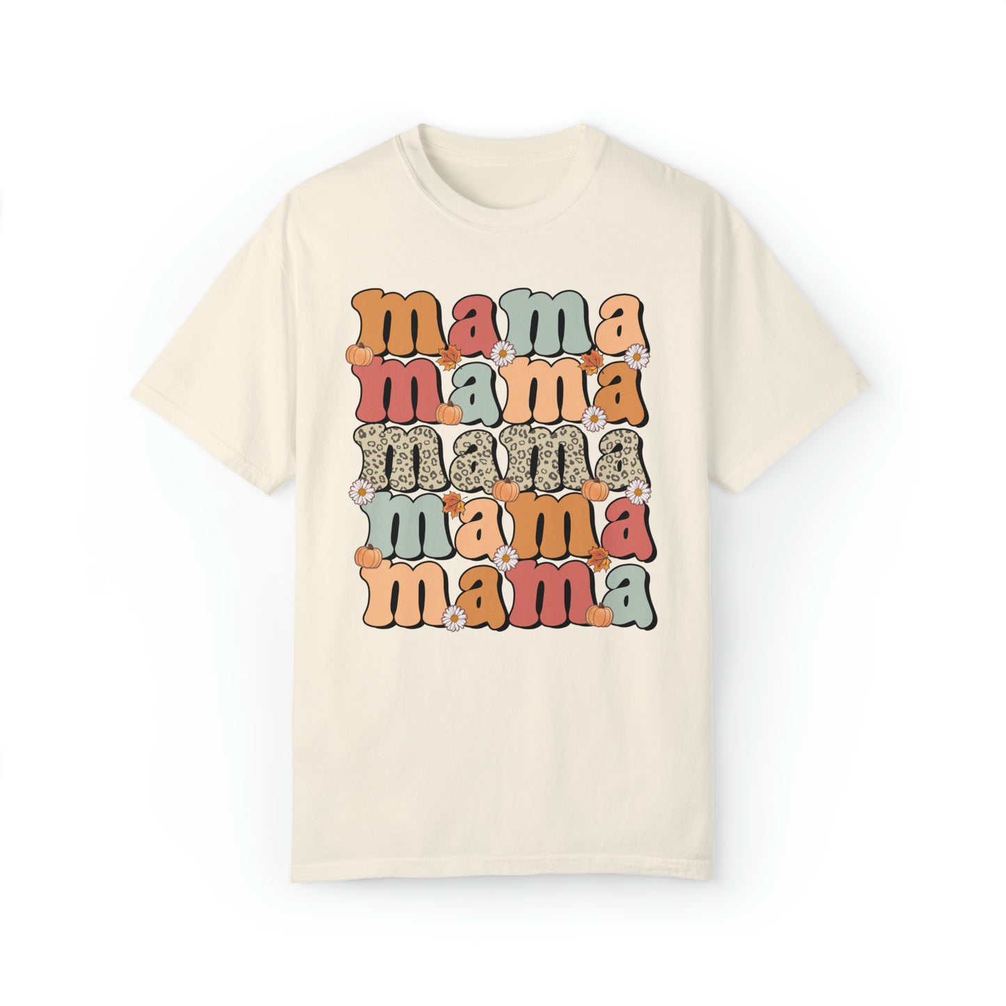 Retro Fall Mama Comfort Colors Short Sleeve Tee