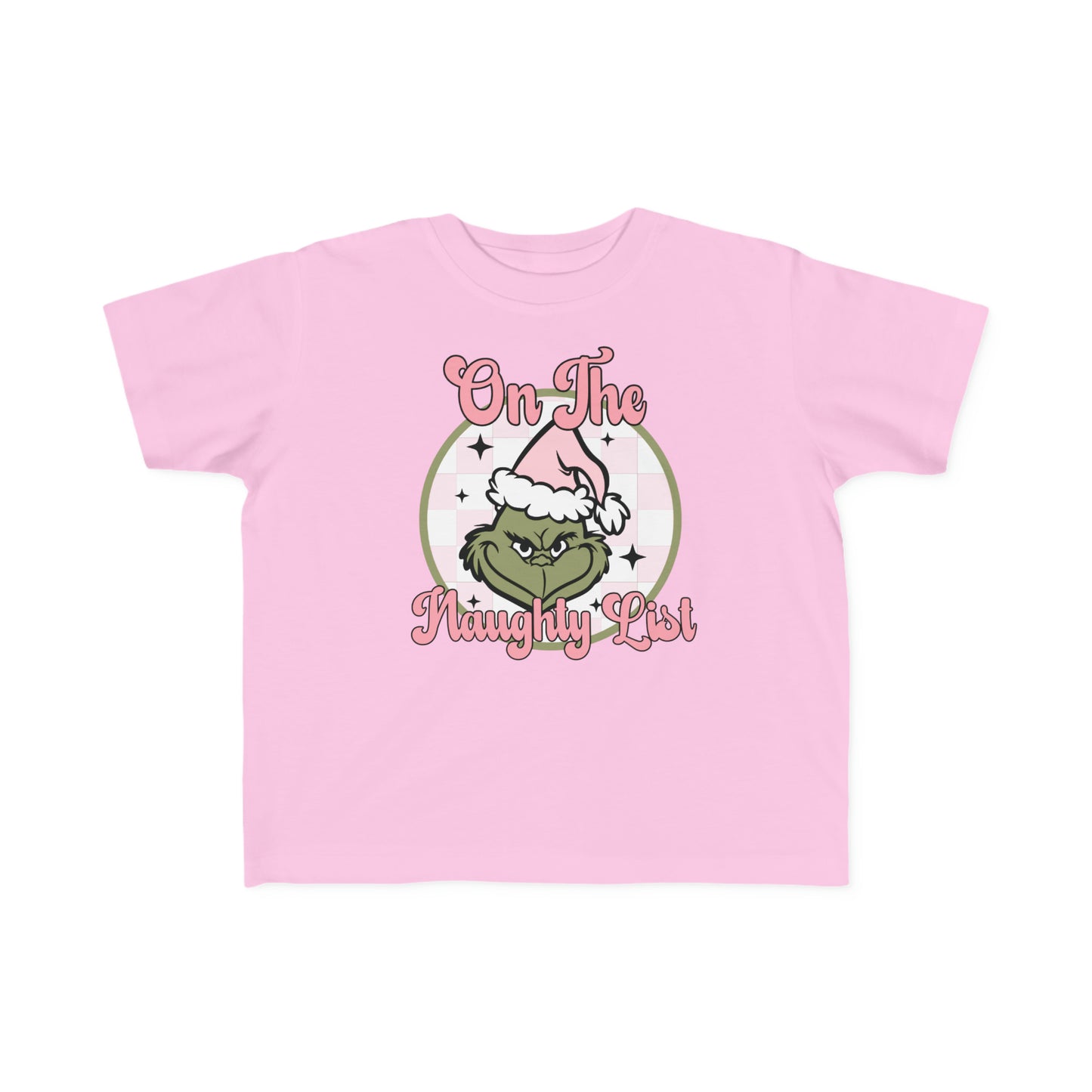 On The Naughty List Grinch Christmas Toddler's Fine Jersey Tee