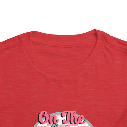 Retro On The Naughty List Christmas Toddler's Fine Jersey Tee