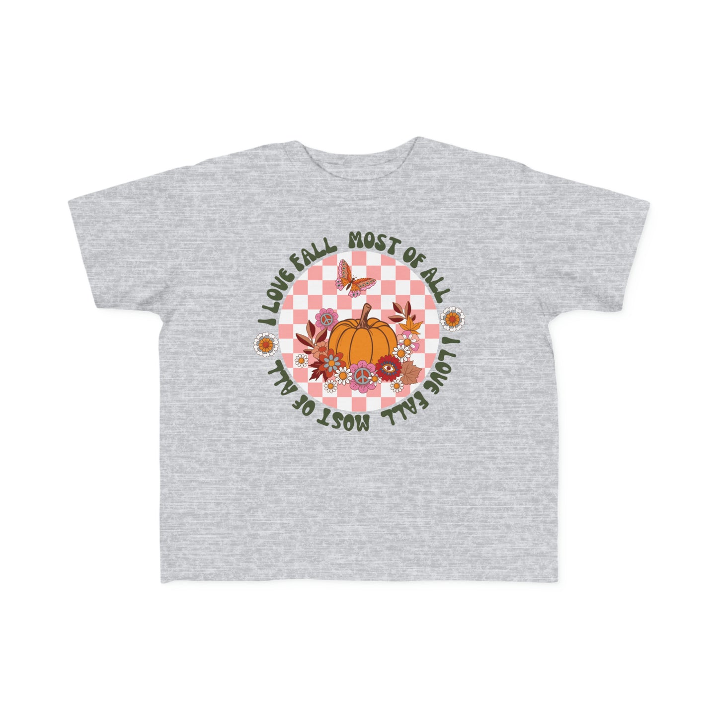 I Love Fall Most of All  Toddler's Fine Jersey Tee