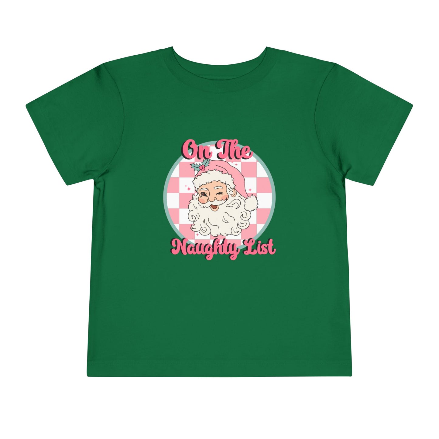 Retro On The Naughty List Christmas Toddler's Fine Jersey Tee