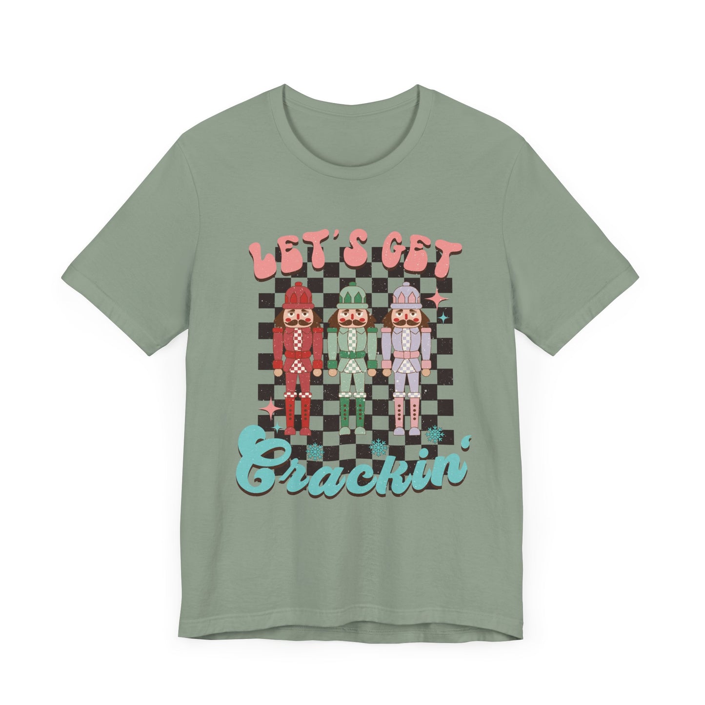 Let's Get Crackin Retro Christmas Vibe Short Sleeve Tee