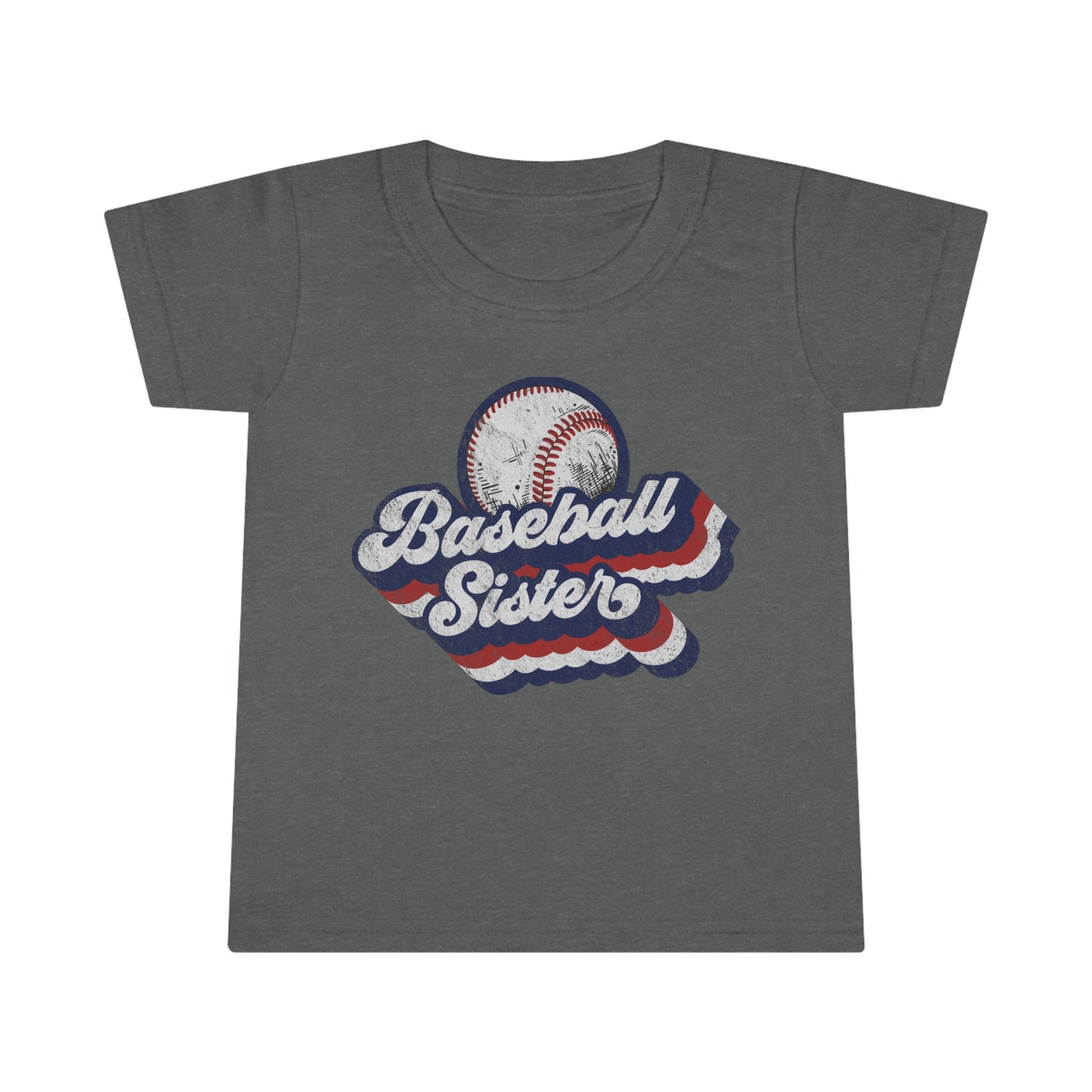 Retro Baseball Sister Toddler T-shirt