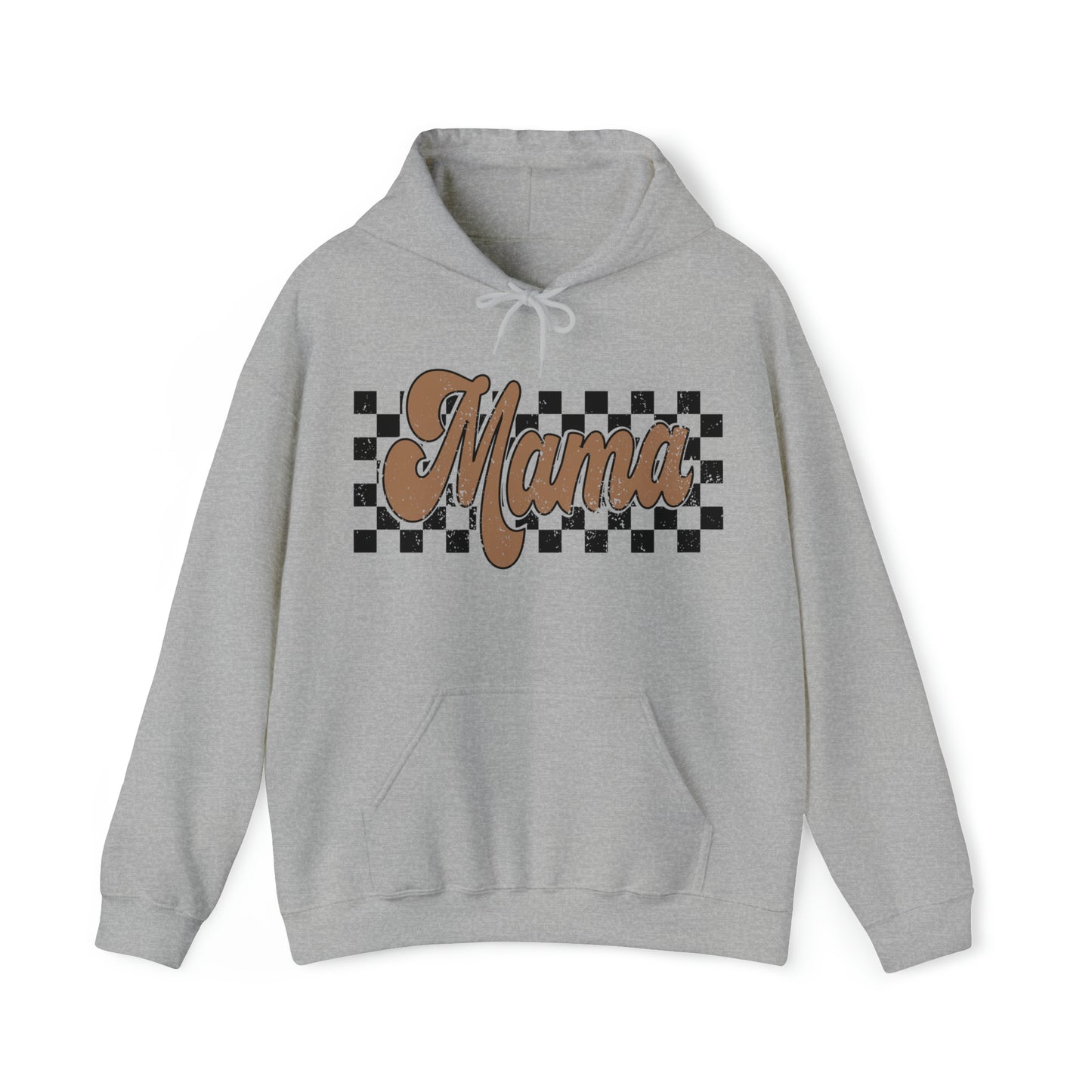 Checkered Retro Mama Hoodie Unisex Heavy Blend™ Hooded Sweatshirt