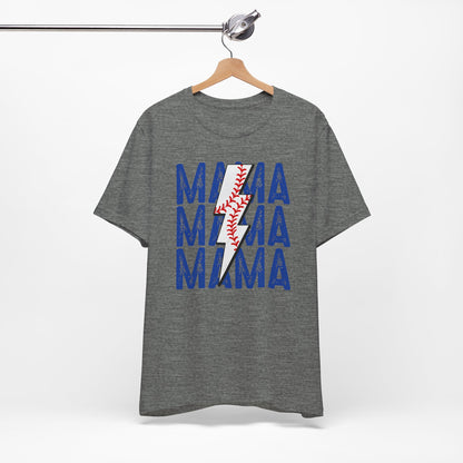 Mama Baseball Bolt Short Sleeve Tee