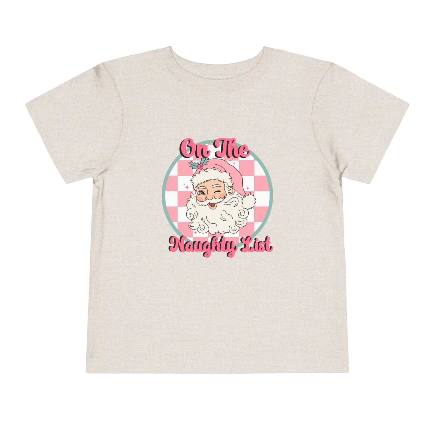 Retro On The Naughty List Christmas Toddler's Fine Jersey Tee