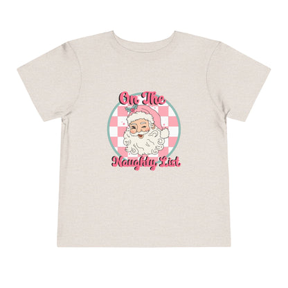 Retro On The Naughty List Christmas Toddler's Fine Jersey Tee