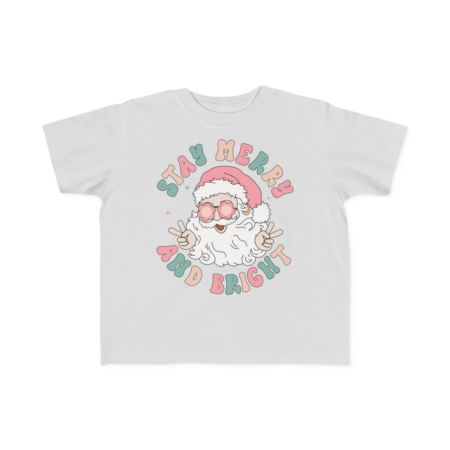Stay Merry and Bright Christmas Tree Toddler's Fine Jersey Tee