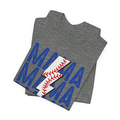 Mama Baseball Bolt Short Sleeve Tee