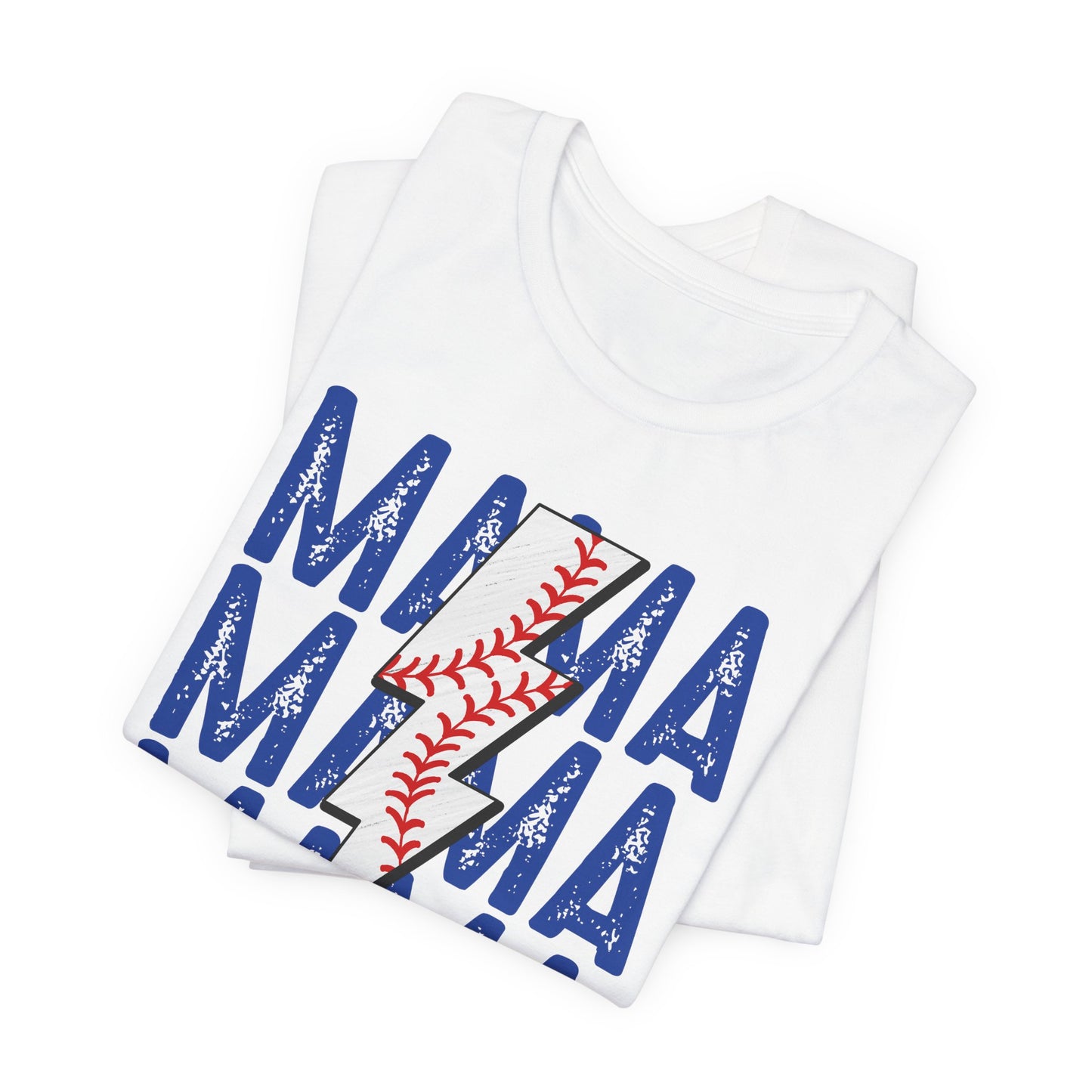 Mama Baseball Bolt Short Sleeve Tee