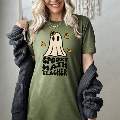 Spooky Math Teacher Halloween Short Sleeve Tee
