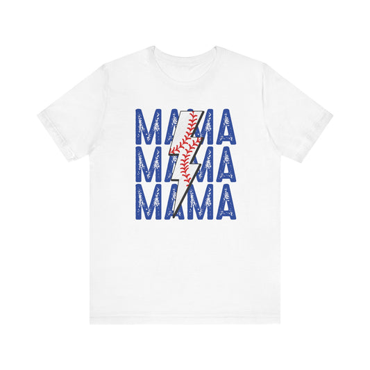 Mama Baseball Bolt Short Sleeve Tee