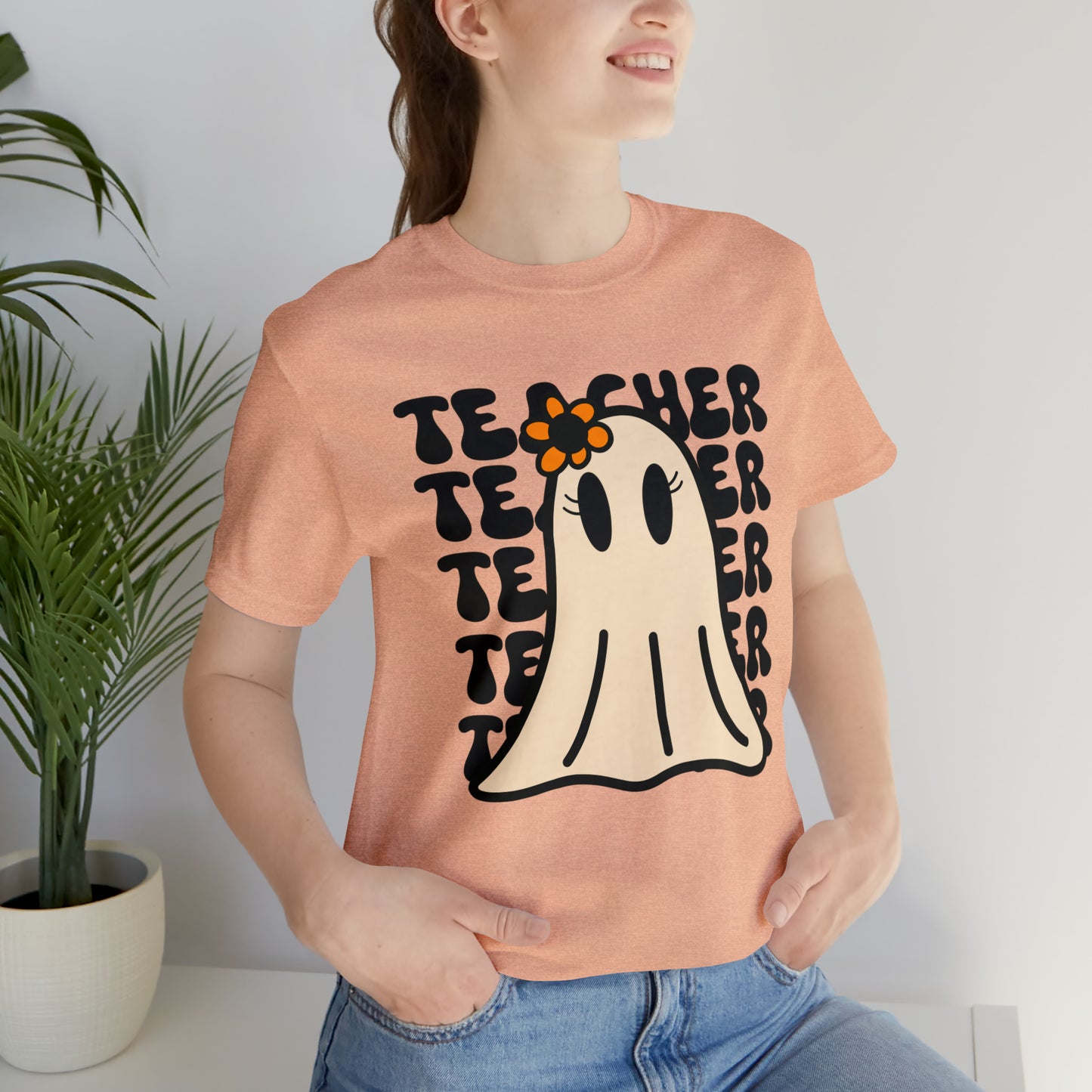 Spooky Teacher Halloween Short Sleeve Tee