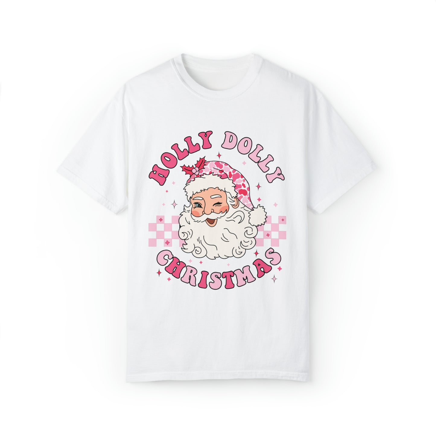 Holly Dolly Christmas Comfort Colors Short Sleeve Tee