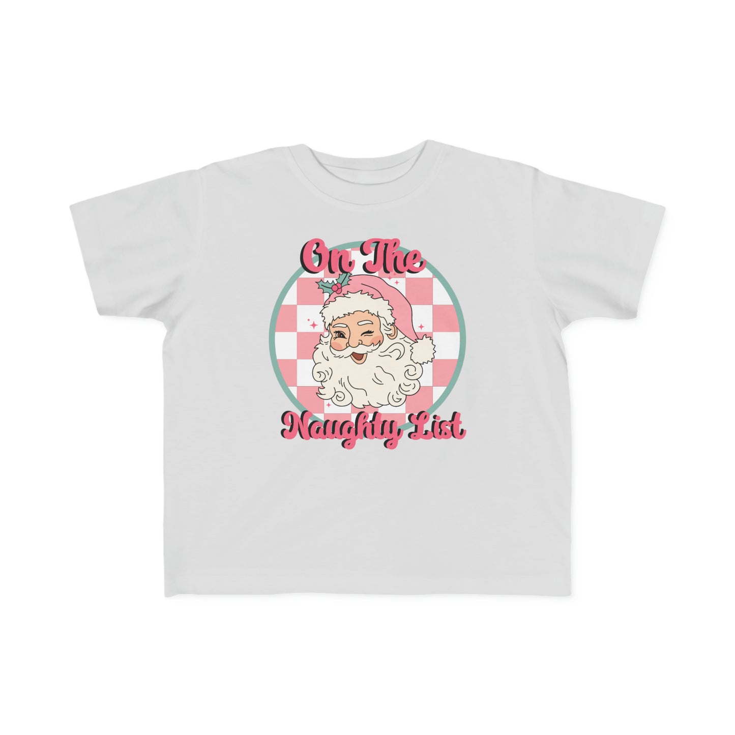 Retro On The Naughty List Christmas Toddler's Fine Jersey Tee