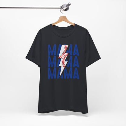 Mama Baseball Bolt Short Sleeve Tee