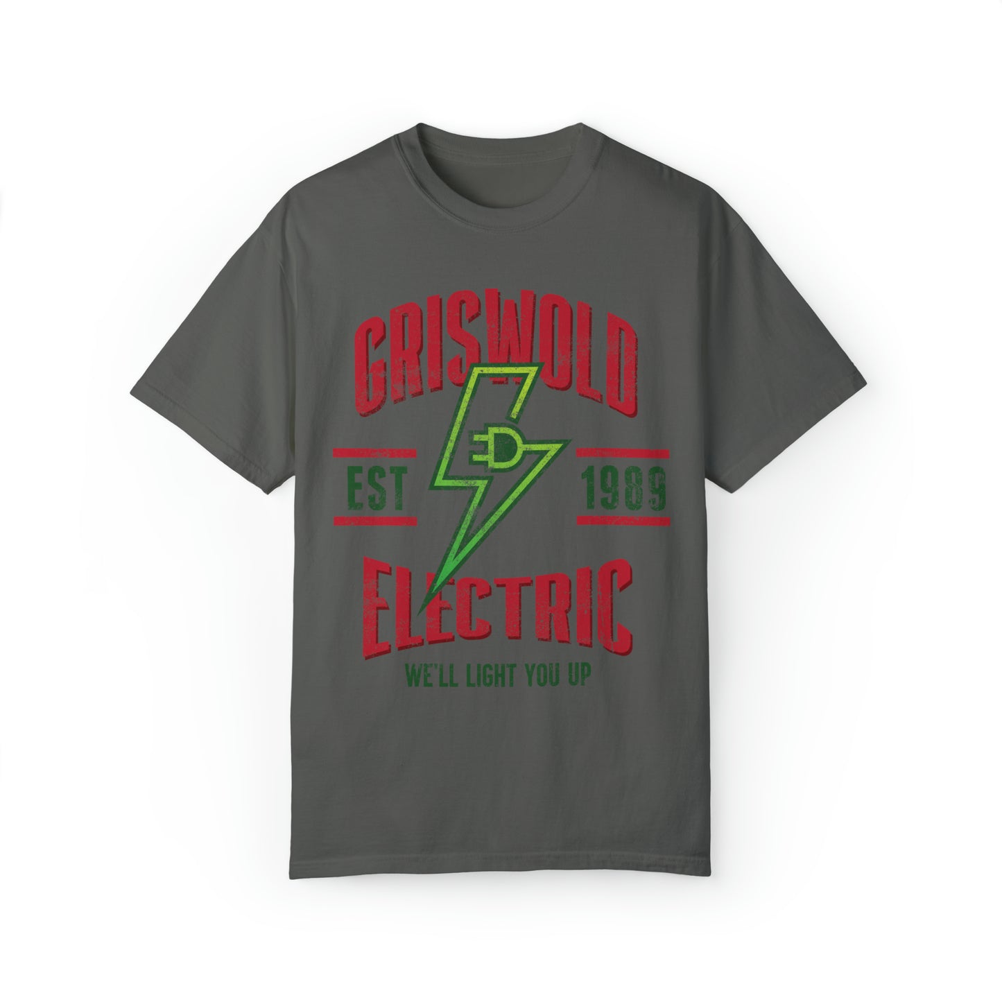 Griswold Electric Christmas Comfort Colors Short Sleeve Tee