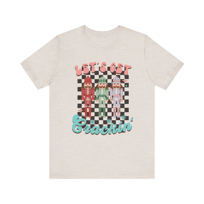 Let's Get Crackin Retro Christmas Vibe Short Sleeve Tee