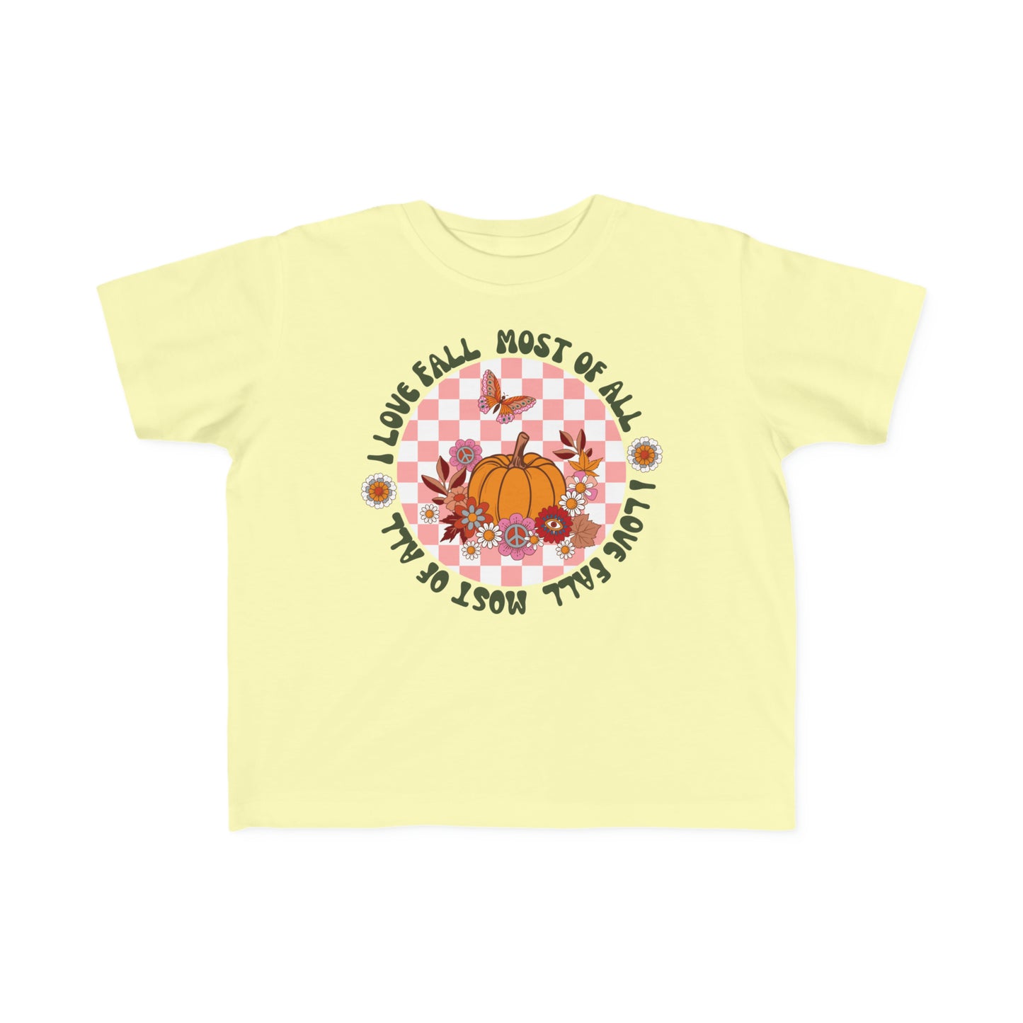 I Love Fall Most of All  Toddler's Fine Jersey Tee