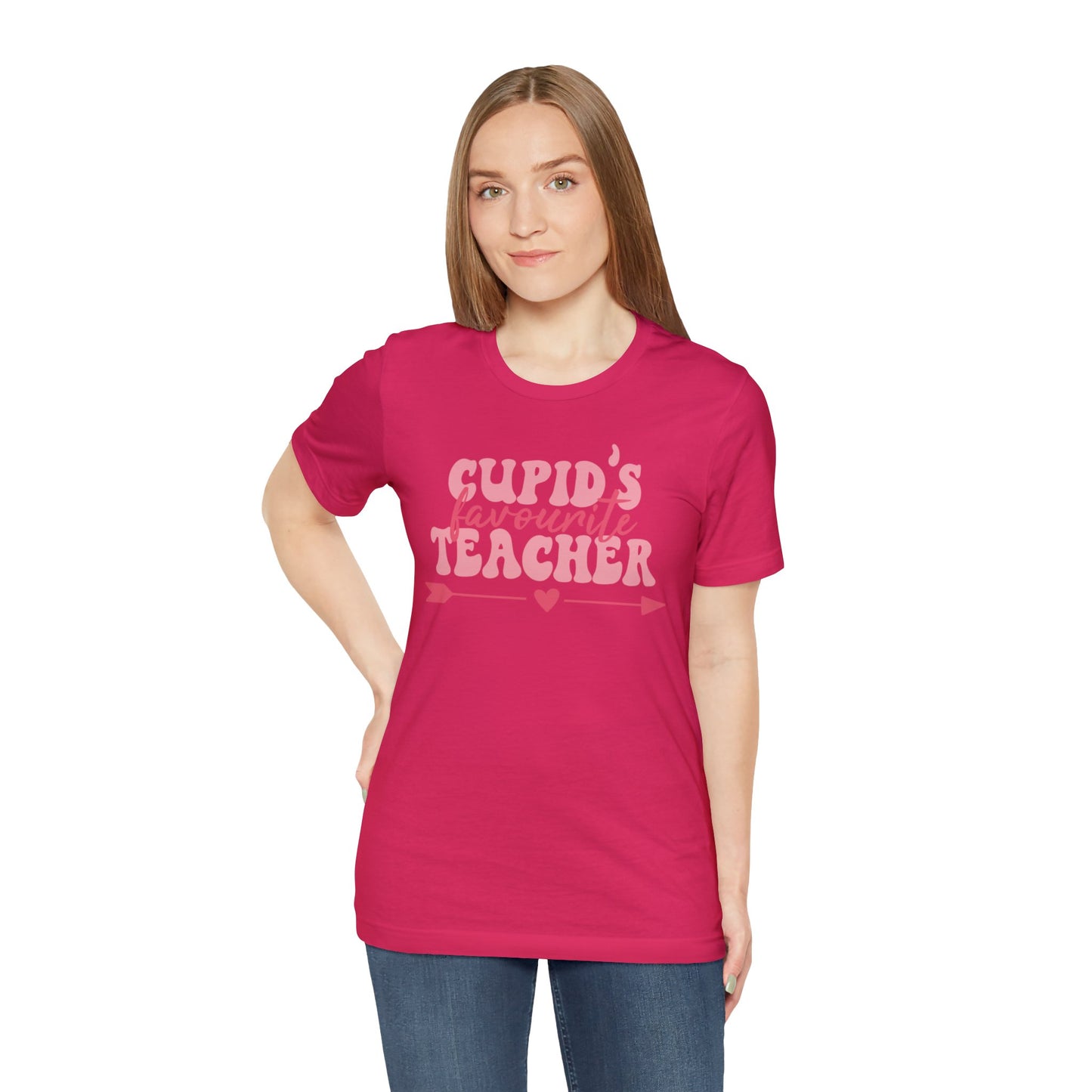 Cupids Favorite Teacher Valentine Short Sleeve Tee
