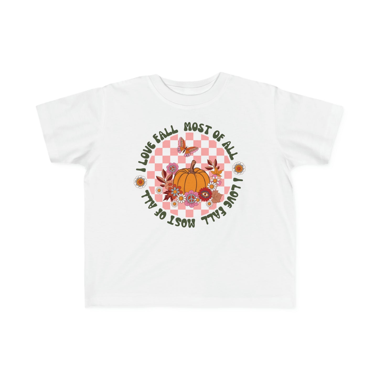 I Love Fall Most of All Peace  Toddler's Fine Jersey Tee