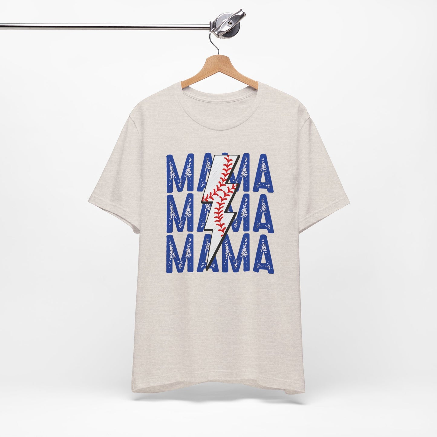 Mama Baseball Bolt Short Sleeve Tee