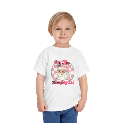 Retro On The Naughty List Christmas Toddler's Fine Jersey Tee