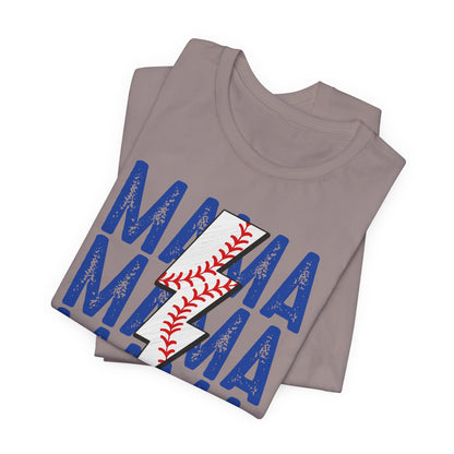 Mama Baseball Bolt Short Sleeve Tee