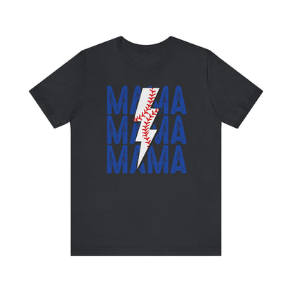 Mama Baseball Bolt Short Sleeve Tee