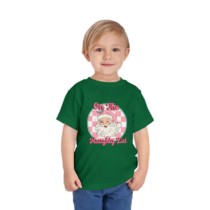 Retro On The Naughty List Christmas Toddler's Fine Jersey Tee