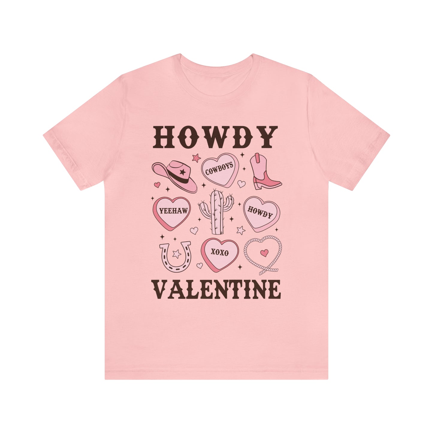 Howdy Valentine Western Candy Heart Short Sleeve Tee