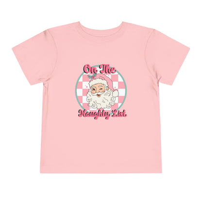 Retro On The Naughty List Christmas Toddler's Fine Jersey Tee